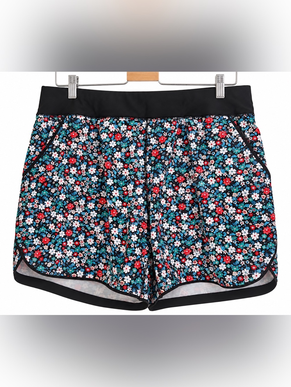 Lands’ End swim shorts Plus Size 18W floral swimwear beach pool vacation